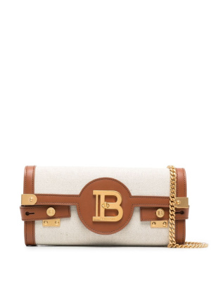 

B-Buzz 23 canvas clutch bag, Balmain B-Buzz 23 canvas clutch bag