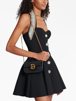 

B-Buzz velvet-effect mini bag, Balmain B-Buzz velvet-effect mini bag