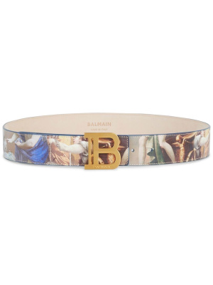 

Sky-print leather belt, Balmain Sky-print leather belt