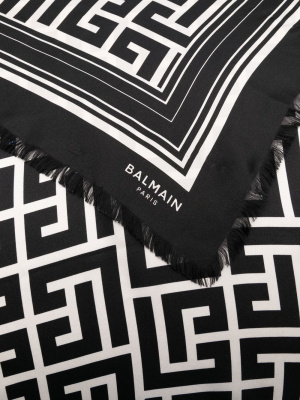 

All-over logo-print scarf, Balmain All-over logo-print scarf