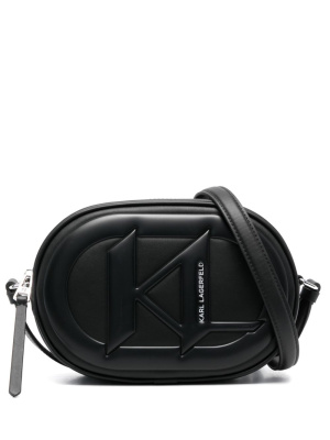 

Logo plaque oval-shaped crossbody bag, Karl Lagerfeld Logo plaque oval-shaped crossbody bag