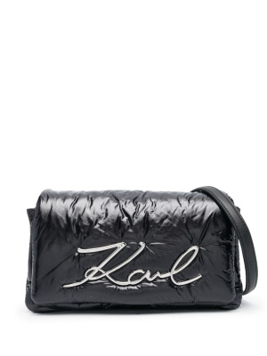 

K/Signature padded shoulder bag, Karl Lagerfeld K/Signature padded shoulder bag