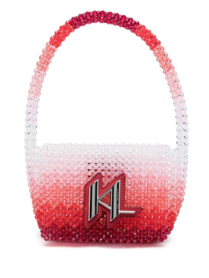 

K/Evening beaded shoulder bag, Karl Lagerfeld K/Evening beaded shoulder bag