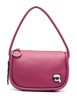 

K/Ikonik 2.0 logo-plaque shoulder bag, Karl Lagerfeld K/Ikonik 2.0 logo-plaque shoulder bag