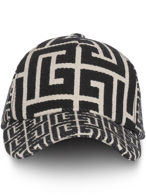 

Monogram-pattern baseball cap, Balmain Monogram-pattern baseball cap