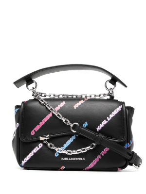 

Mini K/Seven Soft logo-print crossbody bag, Karl Lagerfeld Mini K/Seven Soft logo-print crossbody bag