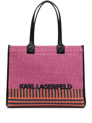 

Woven-raffia tote bag, Karl Lagerfeld Woven-raffia tote bag