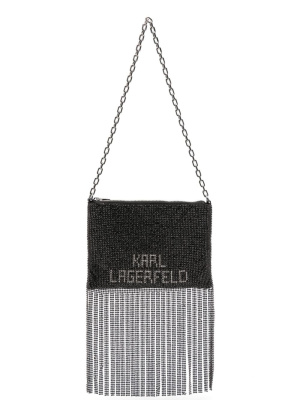 

K/Evening fringed-edge shoulder bag, Karl Lagerfeld K/Evening fringed-edge shoulder bag