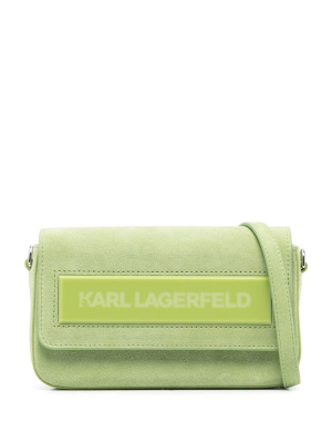 

Small Essential K suede bag, Karl Lagerfeld Small Essential K suede bag