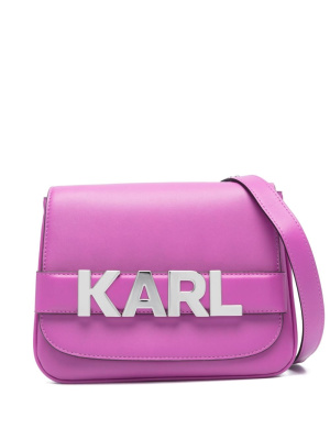 

K/Letters logo-plaque crossbody bag, Karl Lagerfeld K/Letters logo-plaque crossbody bag
