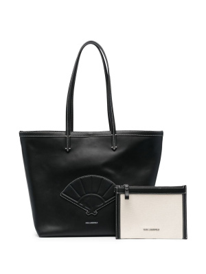 

Large Fan embossed tote bag, Karl Lagerfeld Large Fan embossed tote bag