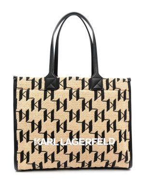 

Skuare woven-raffia tote bag, Karl Lagerfeld Skuare woven-raffia tote bag