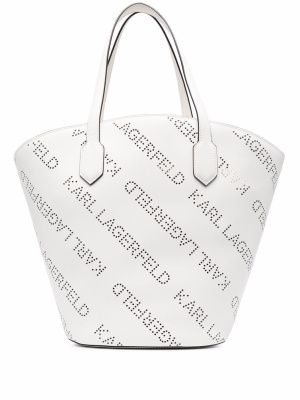 

K/Punched logo tote, Karl Lagerfeld K/Punched logo tote