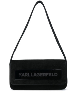 

Essential K suede shoulder bag, Karl Lagerfeld Essential K suede shoulder bag