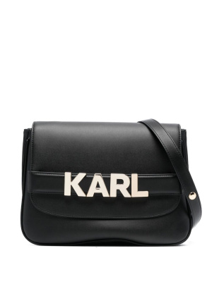 

K/Letters logo-plaque shoulder bag, Karl Lagerfeld K/Letters logo-plaque shoulder bag