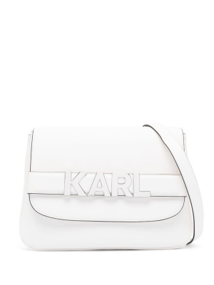 

K/Letters logo-plaque shoulder bag, Karl Lagerfeld K/Letters logo-plaque shoulder bag