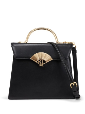

Archive Fan leather tote bag, Karl Lagerfeld Archive Fan leather tote bag