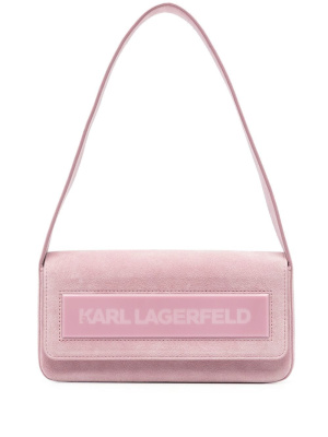 

Essential K suede shoulder bag, Karl Lagerfeld Essential K suede shoulder bag