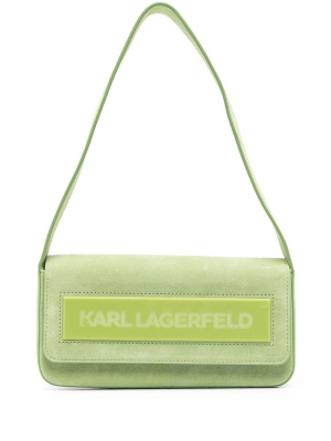 

Essential K suede shoulder bag, Karl Lagerfeld Essential K suede shoulder bag