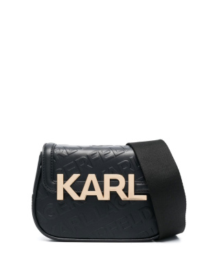 

K/Letters logo-embossed crossbody bag, Karl Lagerfeld K/Letters logo-embossed crossbody bag