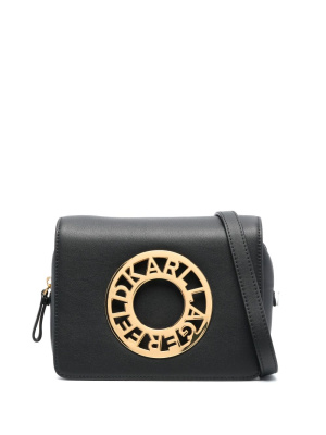 

K/Disk leather crossbody bag, Karl Lagerfeld K/Disk leather crossbody bag
