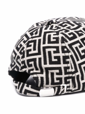 

Monogram-print baseball cap, Balmain Monogram-print baseball cap
