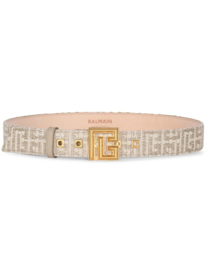 

Bicolour jacquard monogram belt, Balmain Bicolour jacquard monogram belt