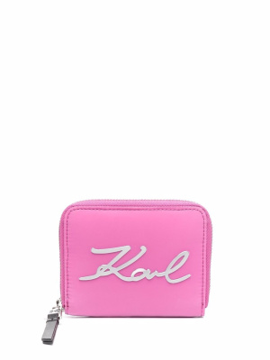 

K/Signature small zip wallet, Karl Lagerfeld K/Signature small zip wallet