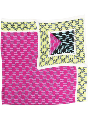 

Monogram-print cotton scarf, Karl Lagerfeld Monogram-print cotton scarf