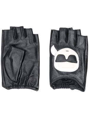 

Logo print fingerless gloves, Karl Lagerfeld Logo print fingerless gloves