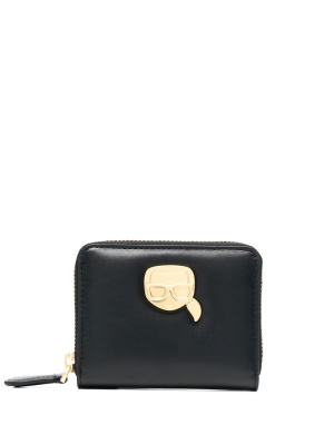 

Logo-plaque zipped purse, Karl Lagerfeld Logo-plaque zipped purse
