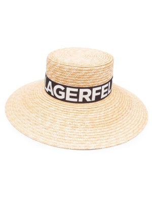 

Essential logo-band sun hat, Karl Lagerfeld Essential logo-band sun hat