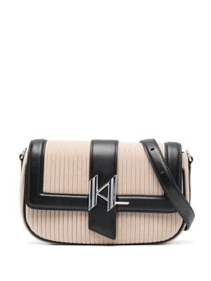 

K/Saddle corduroy shoulder bag, Karl Lagerfeld K/Saddle corduroy shoulder bag