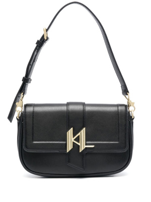 

K/Saddle leather shoulder bag, Karl Lagerfeld K/Saddle leather shoulder bag
