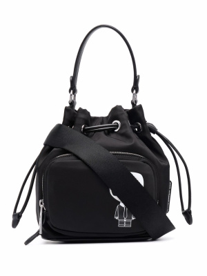 

Quilted-logo mini bag, Karl Lagerfeld Quilted-logo mini bag