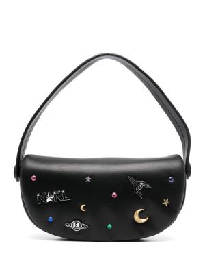 

K/Swing pin-embellished shoulder bag, Karl Lagerfeld K/Swing pin-embellished shoulder bag