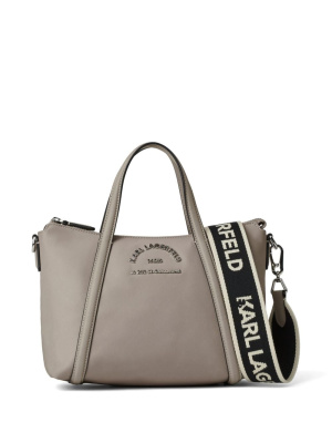 

Small logo-plaque tote bag, Karl Lagerfeld Small logo-plaque tote bag