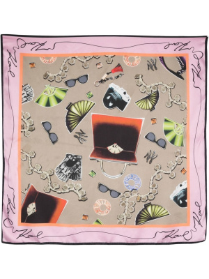

K/Archive bag-print scarf, Karl Lagerfeld K/Archive bag-print scarf