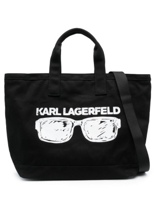

Logo-print tote bag, Karl Lagerfeld Logo-print tote bag