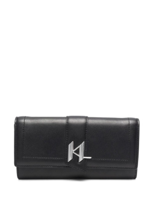 

K/Saddle logo-plaque wallet, Karl Lagerfeld K/Saddle logo-plaque wallet