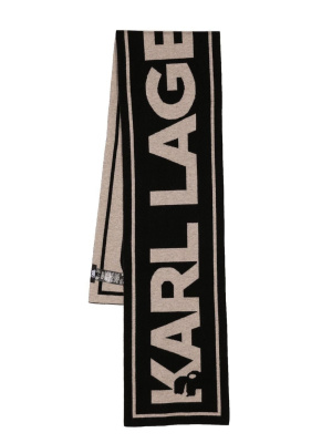

Kessential logo-knit scarf, Karl Lagerfeld Kessential logo-knit scarf