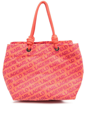 

Logo-print beach bag, Karl Lagerfeld Logo-print beach bag