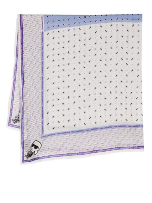 

Kikonik logo-print scarf, Karl Lagerfeld Kikonik logo-print scarf