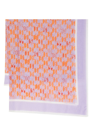 

Logo-print square-shape scarf, Karl Lagerfeld Logo-print square-shape scarf