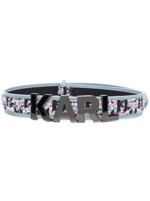 

K/Letters bouclé belt, Karl Lagerfeld K/Letters bouclé belt