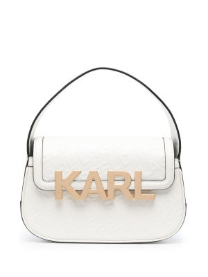

K/Letters logo-embossed shoulder bag, Karl Lagerfeld K/Letters logo-embossed shoulder bag