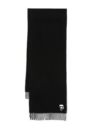

Ikonik 2.0 wool-knit scarf, Karl Lagerfeld Ikonik 2.0 wool-knit scarf