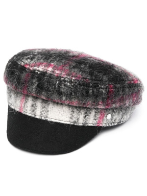

K/Skuare checked baker boy hat, Karl Lagerfeld K/Skuare checked baker boy hat