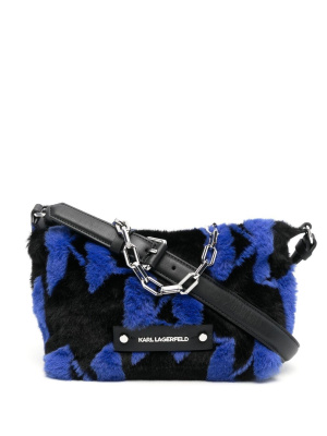 

K/Kushion faux-fur shoulder bag, Karl Lagerfeld K/Kushion faux-fur shoulder bag