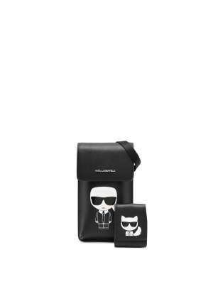 

Logo-patch shoulder bag, Karl Lagerfeld Logo-patch shoulder bag